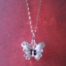 "By Kari" Black & White Enamel Butterfly Pendant