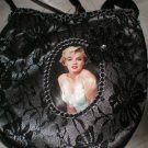 NEW Marilyn Monore Small Pretty Black Lacey Cross Body Purse..free shipping