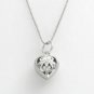 Brand new sterling silver open filigree heart necklace free ship