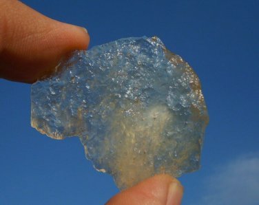 Libyan Desert Glass Meteorite Tektite impact specimen( 49 crt) dimples Real Gem