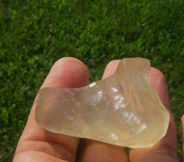 Libyan Desert Glass Meteorite Tektite impact specimen( 150 crt)dimples Real Gem