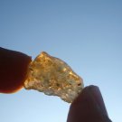 Libyan Desert Glass Meteorite Tektite impact specimen( 17 crt) dimples Real Gem