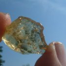 Libyan Desert Glass Meteorite Tektite impact specimen( 12 crt)dimples Real Gem