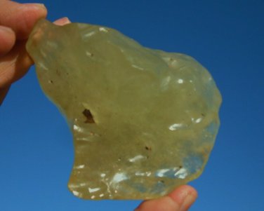 Libyan Desert Glass Meteorite Tektite impact specimen( 1500 cart )dimples yellow