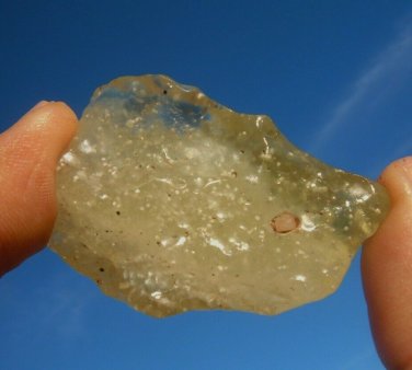 Libyan Desert Glass Meteorite Tektite impact specimen( 175 crt) Crystalite  REAR