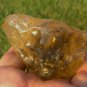 Libyan Desert Glass Meteorite Tektite impact specimen( 870 crt)dimples Real Gem