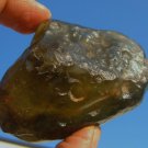 Libyan Desert Glass Meteorite Tektite impact specimen( 700 crt) dimples  Dark