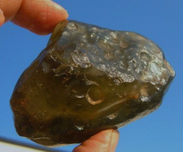 Libyan Desert Glass Meteorite Tektite impact specimen( 700 crt) dimples  Dark