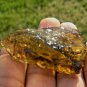 Libyan Desert Glass Meteorite Tektite impact Cantimani( 166 crt) Dark Green Rare