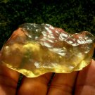 Libyan Desert Glass Meteorite Tektite impact specimen( 260 crt)dimples Real Gem