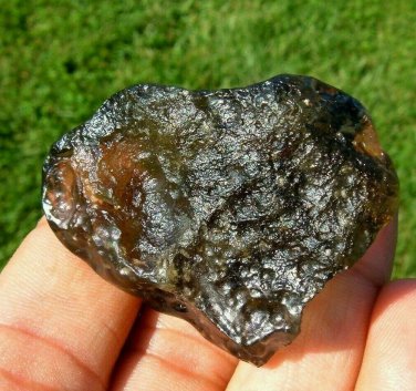 Libyan Desert Glass Meteorite Tektite impact specimen( 223 crt) dimples Green