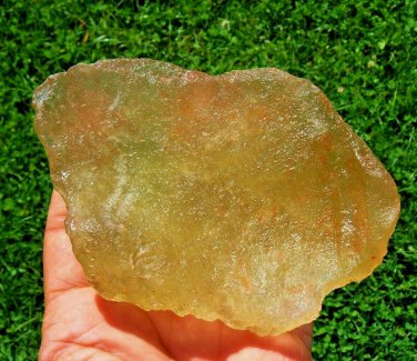 Libyan Desert Glass Meteorite Tektite impact specimen(1730 crt)dimples Real Gem