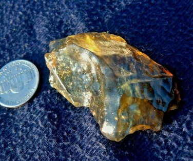 Libyan Desert Glass Meteorite Tektite impact specimen( 115 crt)dimples Drak Gem