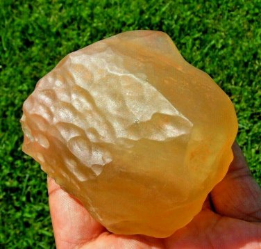 Libyan Desert Glass Meteorite Tektite impact specimen(1220 ct)dimples orange Gem
