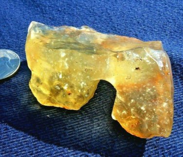 Libyan Desert Glass Meteorite Tektite impact specimen( 470 crt) Real Gem Rare