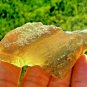 Libyan Desert Glass Meteorite Tektite impact specimen( 325 crt)dimples dark Gem