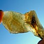 Libyan Desert Glass Meteorite Tektite impact specimen( 325 crt)dimples dark Gem