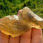 Libyan Desert Glass Meteorite Tektite impact specimen( 325 crt)dimples dark Gem