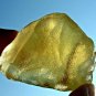 Libyan Desert Glass Meteorite Tektite impact specimen(413crt)dimples yellow Gem
