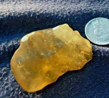 Libyan Desert Glass Meteorite Tektite impact Cintamani(155 crt)dimples Green Gem