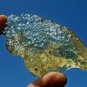 Libyan Desert Glass Meteorite Tektite impact specimen(425 crt)dimples yellow Gem