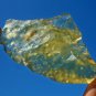 Libyan Desert Glass Meteorite Tektite impact specimen(425 crt)dimples yellow Gem