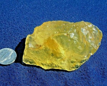 Libyan Desert Glass Meteorite Tektite impact specimen( 620 crt)dimples Real Gem