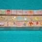 3 sets of 8 gently used small rubber stamps!