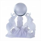 3 FROSTED ELEPHANTS W/BALL