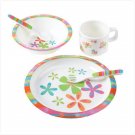 DAISIES GIRL`S DINNERWARE SET