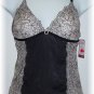 Gilligan & O'Malley Sheer Black/Beige Cami Camisole Top #131456 ~ M Medium