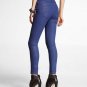 STELLA COLORED COATED JEAN LEGGING BY EXPRESS Sz 0 NWoT $108 Blue Sexy