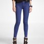 STELLA COLORED COATED JEAN LEGGING BY EXPRESS Sz 0 NWoT $108 Blue Sexy
