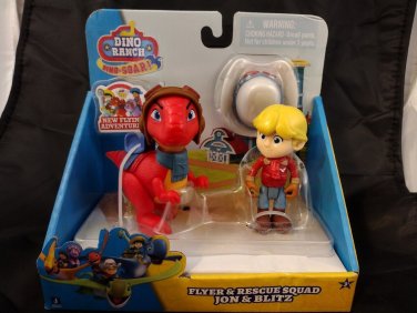 Dino-soar! Dino Ranch JON & BLITZ speedy raptor velociraptor kids toy gift set