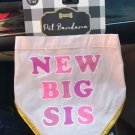 L/XL New Big Sister dog Pink Pet Bandana Collar announcement photo shoot prop