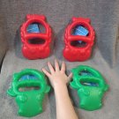 NEW 4 pack Sand toy Sand Shovel Digger green Gator red Lobster Claw beach toy