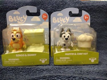 TWO Story Starters Muffin  Bingo dunny toilet Bluey & Friends characters toy