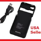 New! Black 2500mAh External Backup Battery Charger Case For Iphone 4 4G 4S
