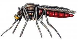 6" printed airbrushed design Mosquito vinyl decal sticker for any smooth surface.