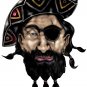 6" printed airbrushed  design pirate vinyl decal sticker for any smooth surface.