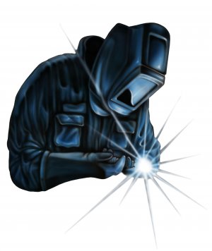 6" printed airbrushed  design welder vinyl decal sticker for any smooth surface.