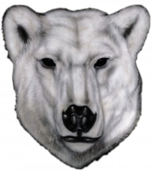 6" printed airbrushed  design polar bear vinyl decal sticker for any smooth surface.