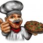 6" printed airbrushed  design pizzeria vinyl decal sticker for any smooth surface.