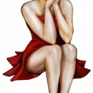 6" printed airbrushed  design pin-up girl vinyl decal sticker for any smooth surface.