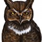 6" printed airbrushed  design owl vinyl decal sticker for any smooth surface.