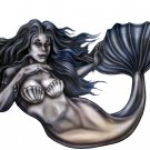 6" printed airbrushed  design mermaid vinyl decal sticker for any smooth surface.