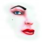 6" printed airbrushed  design lady's face vinyl decal sticker for any smooth surface.