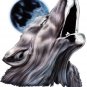 6" printed airbrushed  design howling wolf vinyl decal sticker for any smooth surface.