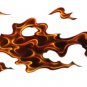 6" printed airbrushed  design flames vinyl decal sticker for any smooth surface.