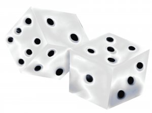 6" printed airbrushed  design dice vinyl decal sticker for any smooth surface.